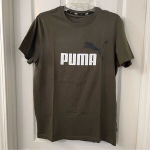 Puma T-Shirt - Olive.  Mens: Medium.